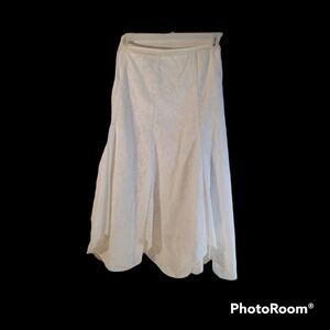 Vintage White Tulip Hem Maxi Skirt sz 18